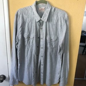 LUCKY BRAND MENS L CALIFORNIA FIT GRAY L/S